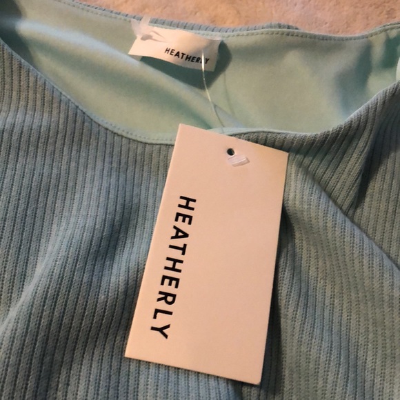 Heatherly ribbed Sleeveless ruched dress size large - Picture 2 of 4